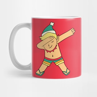 Cute Dabbing Christmas Elf Cartoon Mug